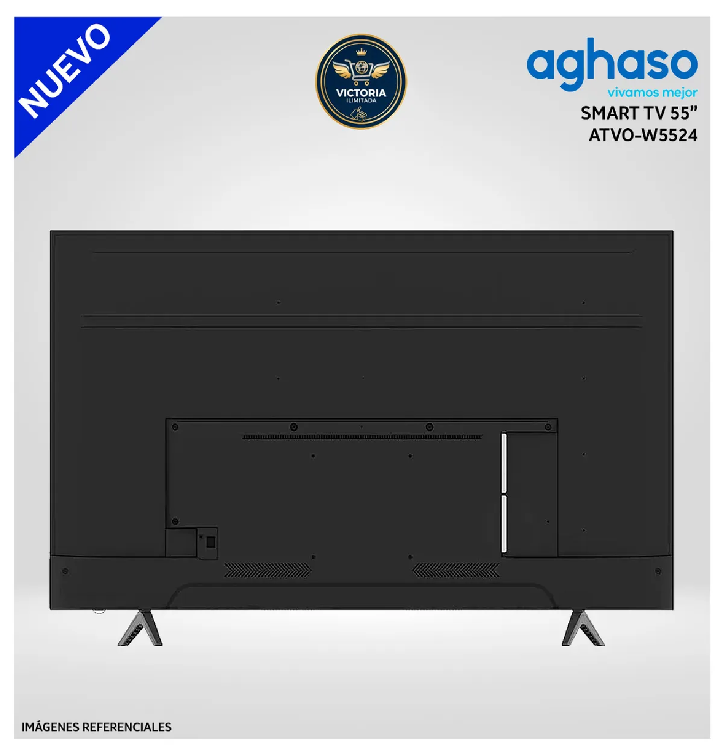 TELEVISOR AGHASO ATVO-W5524 SMART TV 55” ULTRA HD 4K CON CONTROL DE VOZ - 2