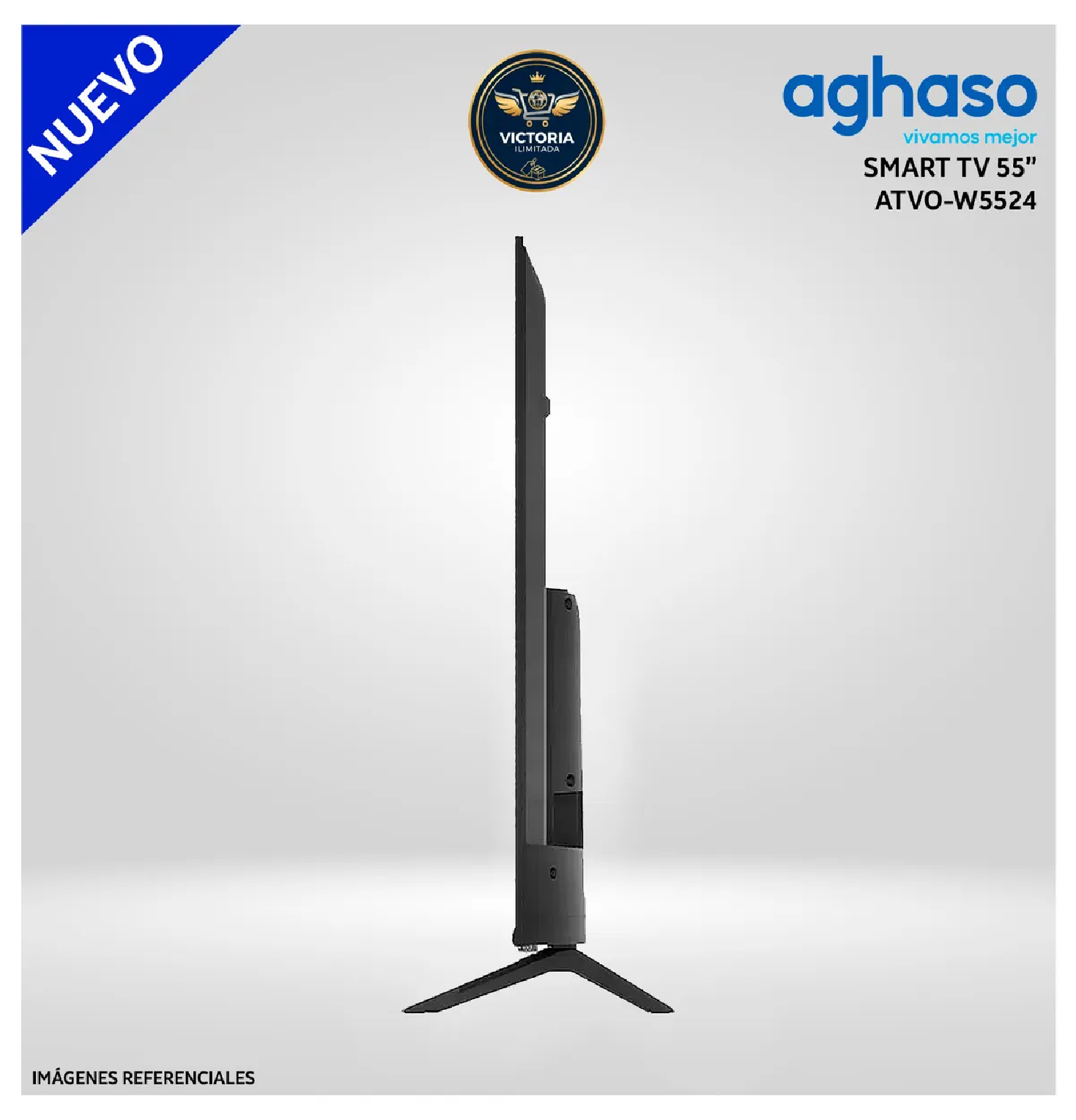 TELEVISOR AGHASO ATVO-W5524 SMART TV 55” ULTRA HD 4K CON CONTROL DE VOZ - 3