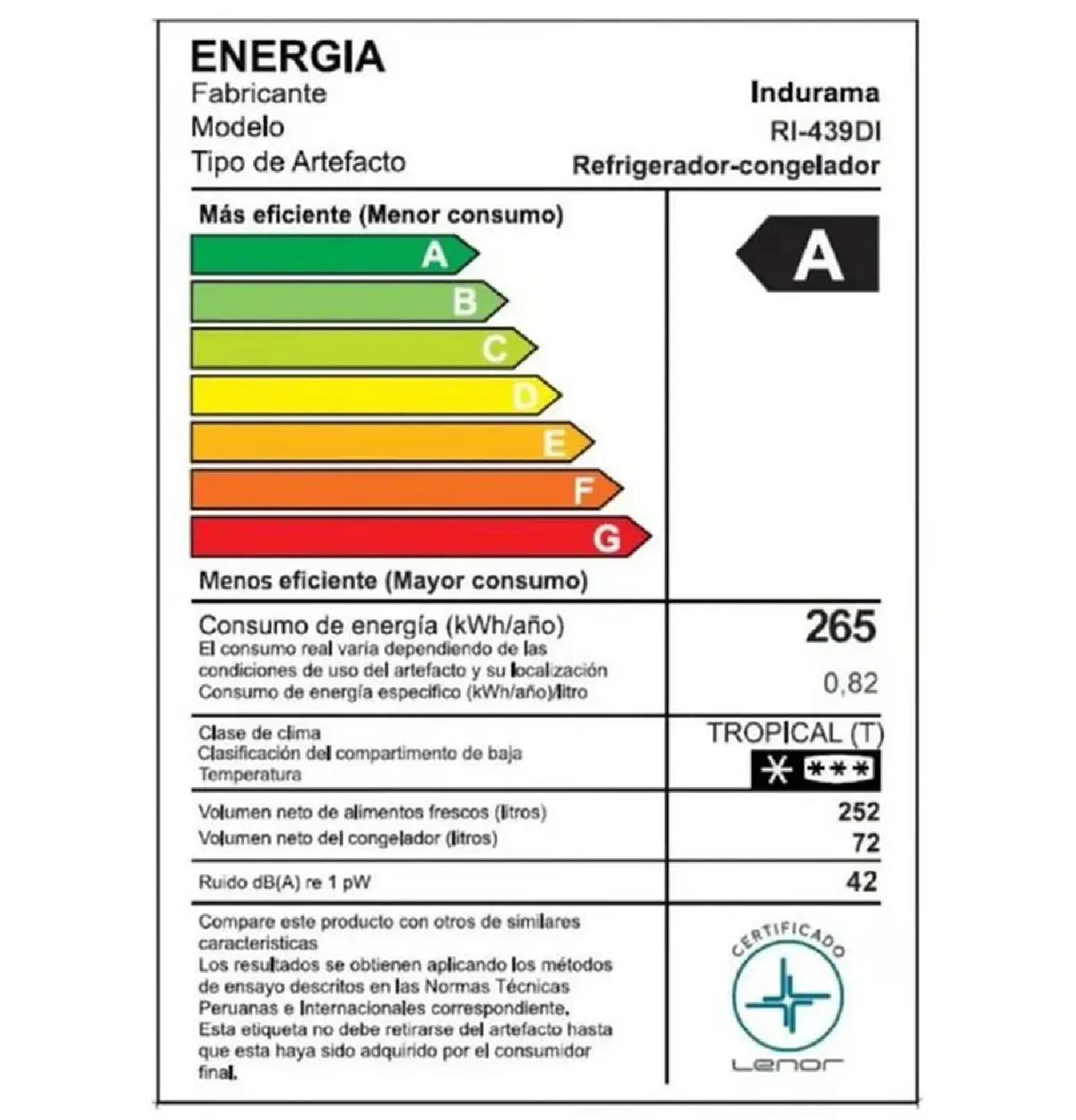 REFRIGERADORA INDURAMA 324L RI-439DI NO FROST - CROMA - 6