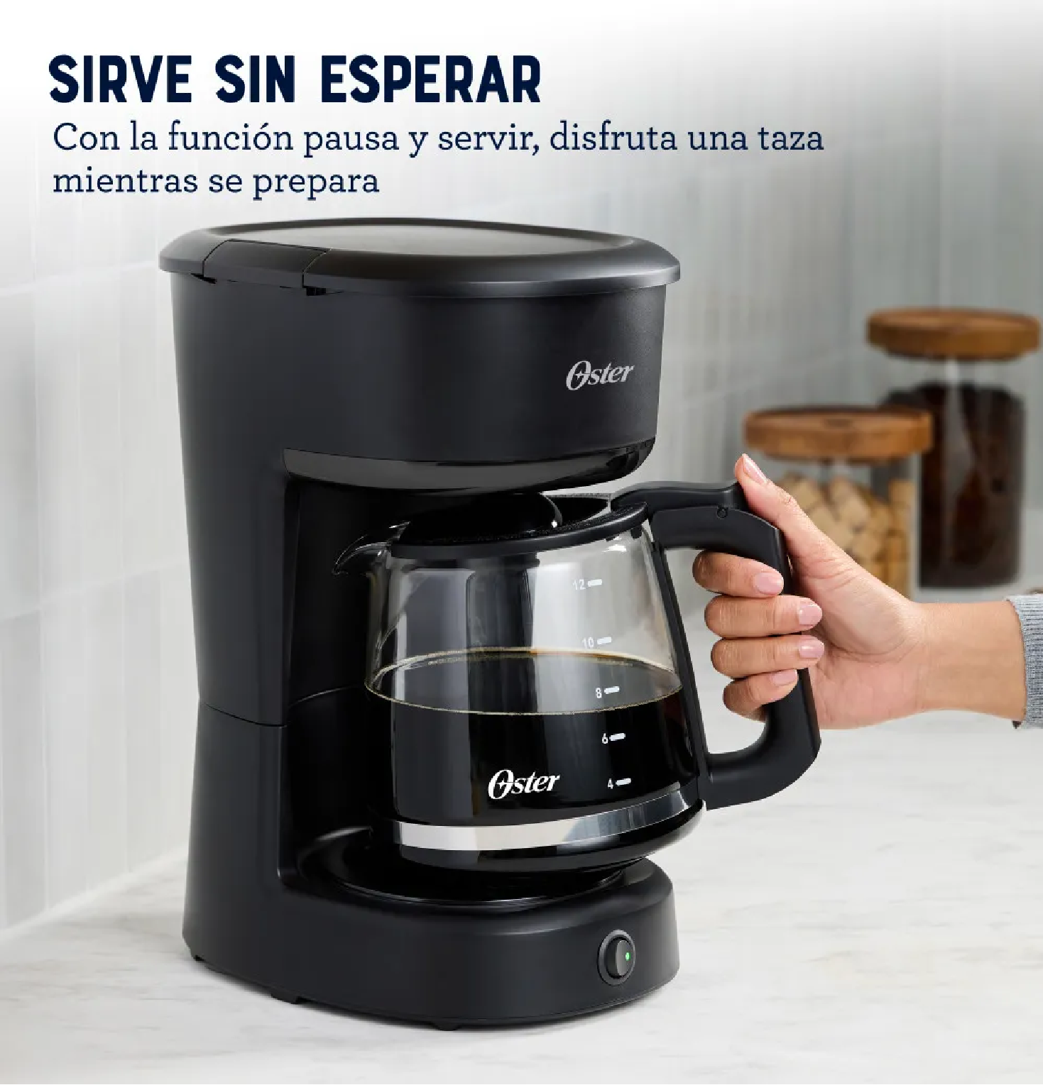 CAFETERA OSTER BVSTDCS121B DE 12 TAZAS CON FILTRO REUTILIZABLE – NEGRO - 4