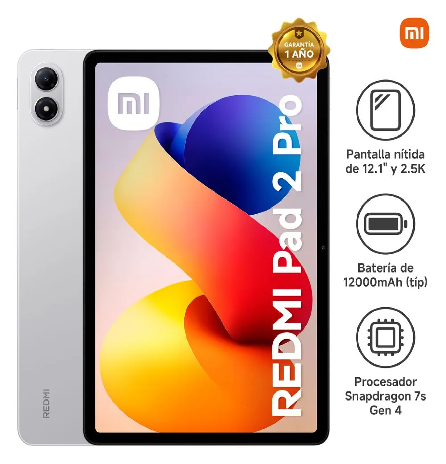 TABLET XIAOMI REDMI PAD 2 PRO 12.1' 8GB RAM 256GB – SILVER - 1