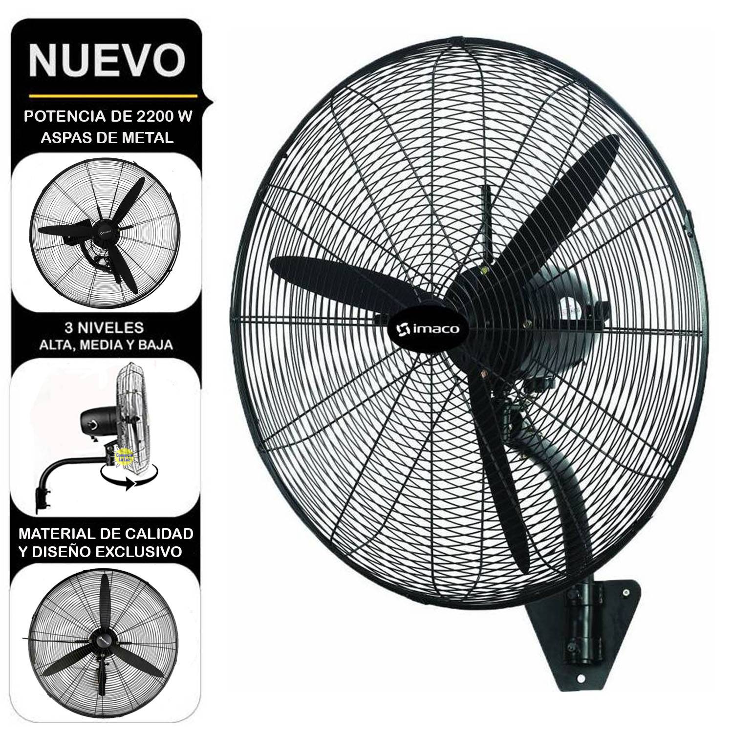 VENTILADOR DE PARED INDUSTRIAL IMACO WF2630 – 220W - 1