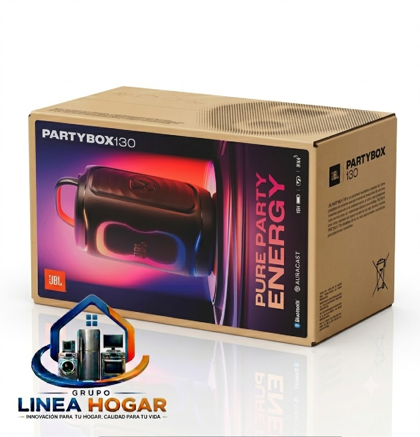 PARLANTE JBL PARTYBOX 130 BLUETOOTH 200W RMS – NEGRO - 5