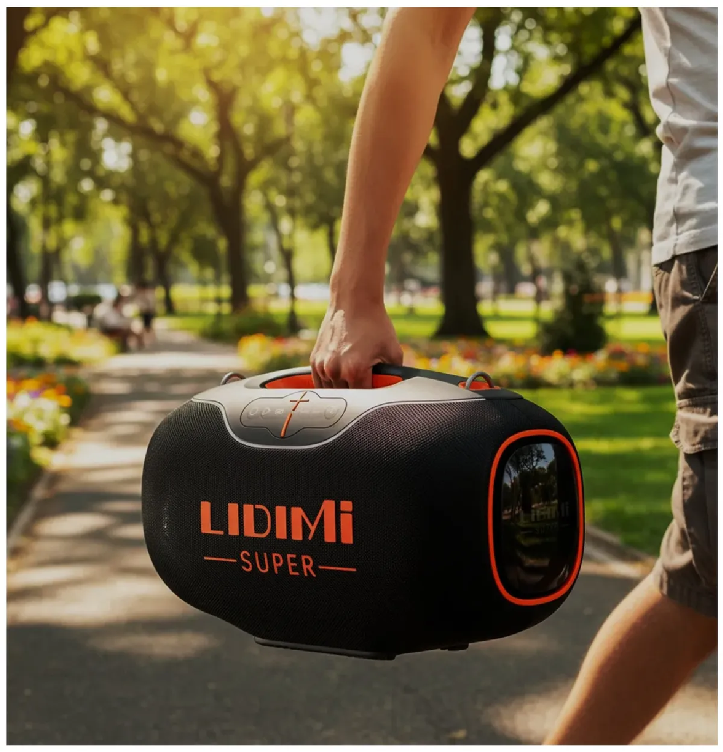 PARLANTE PORTÁTIL BLUETOOTH LIDIMI SUPER D-S680 300W CON MICRÓFONO INALÁMBRICO – NEGRO - 5