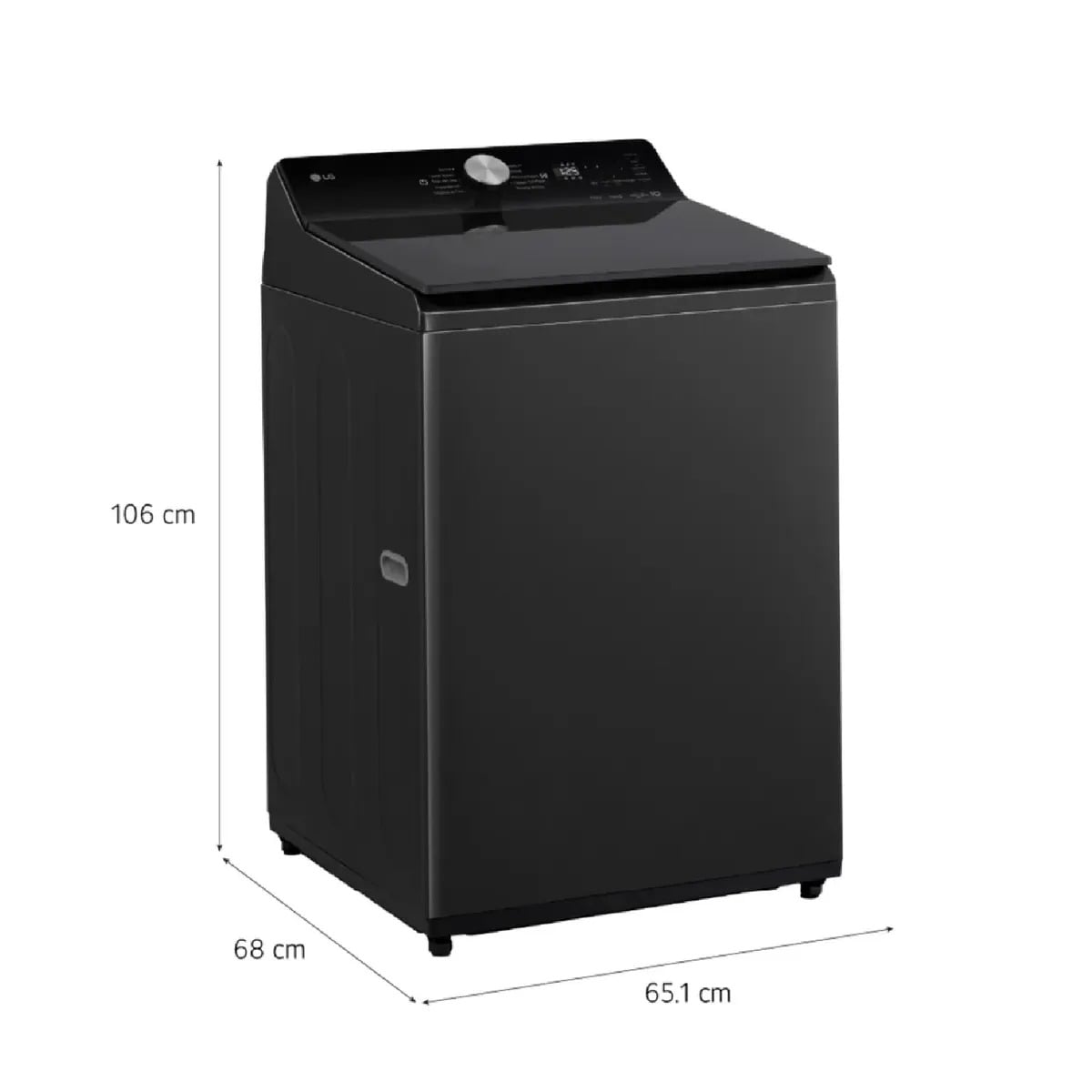 Lavadora LG WT22OBTX 22Kg con Inteligencia Artificial Carga Superior - Negro Onyx - 3