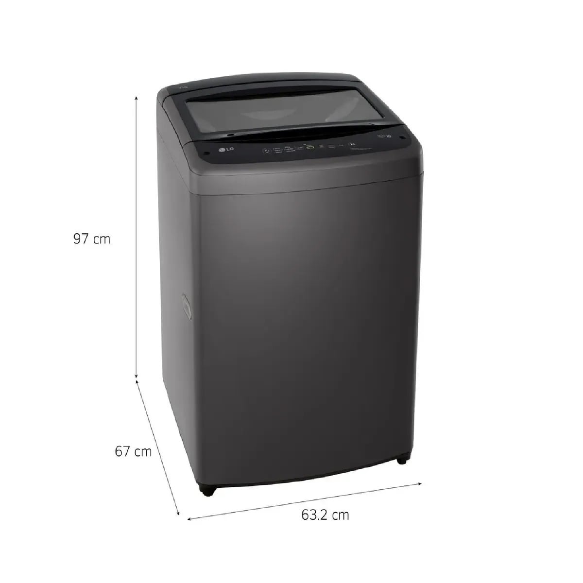Lavadora LG WT17BVTB 17 Kg Carga Superior Negro Claro - 3