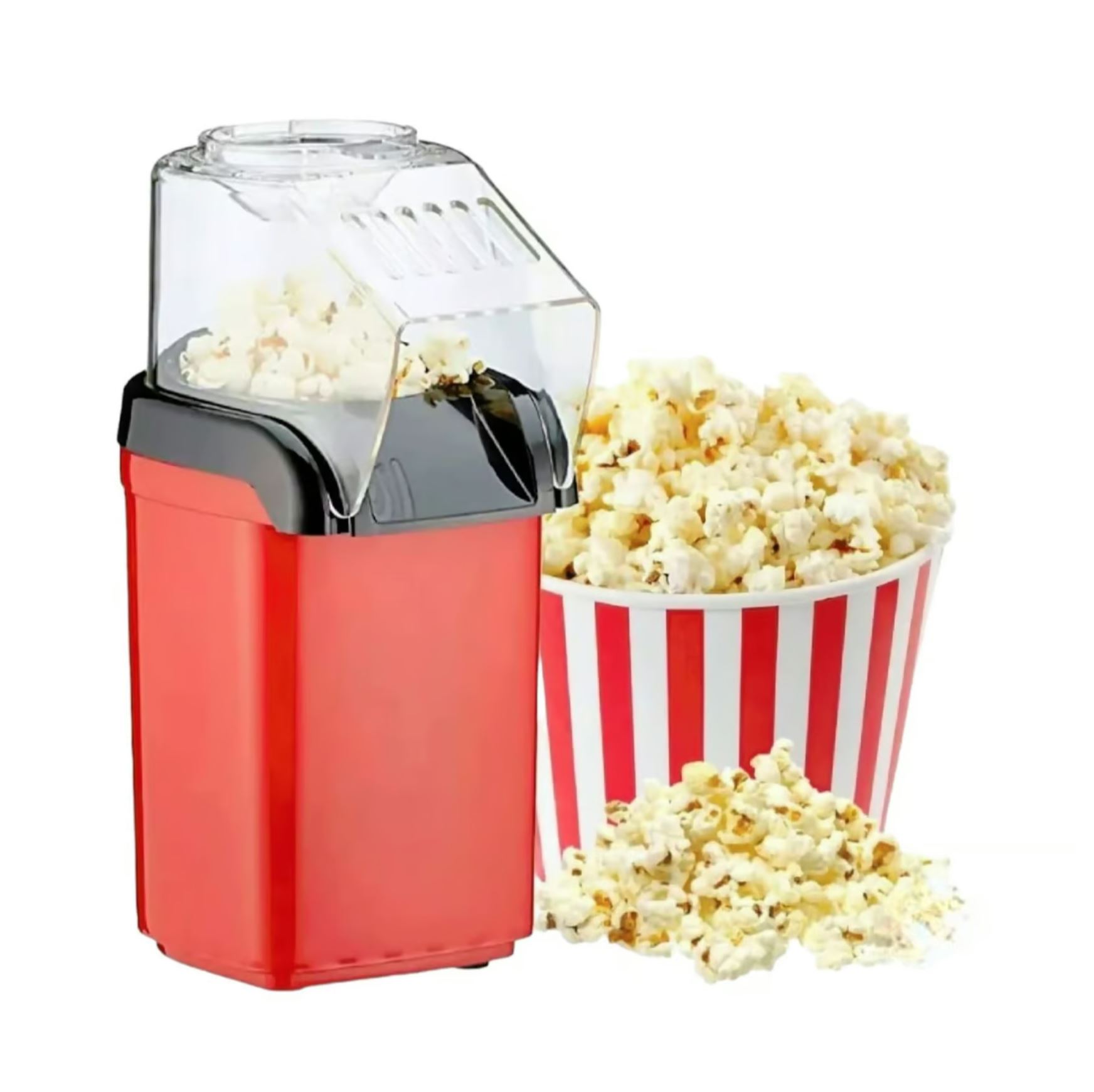 MÁQUINA PARA HACER POP CORN SIN ACEITE 200W – ROJA - 1