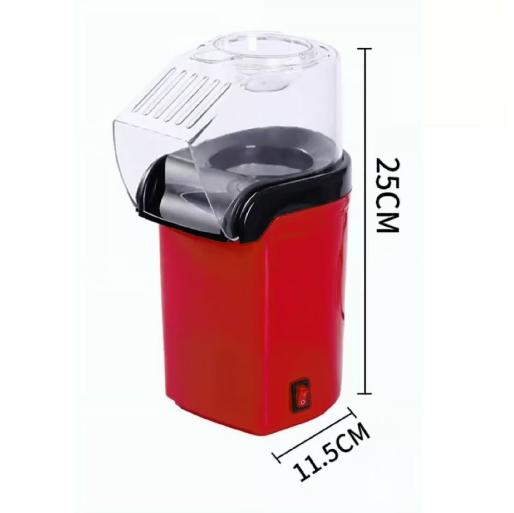 MÁQUINA PARA HACER POP CORN SIN ACEITE 200W – ROJA - 3