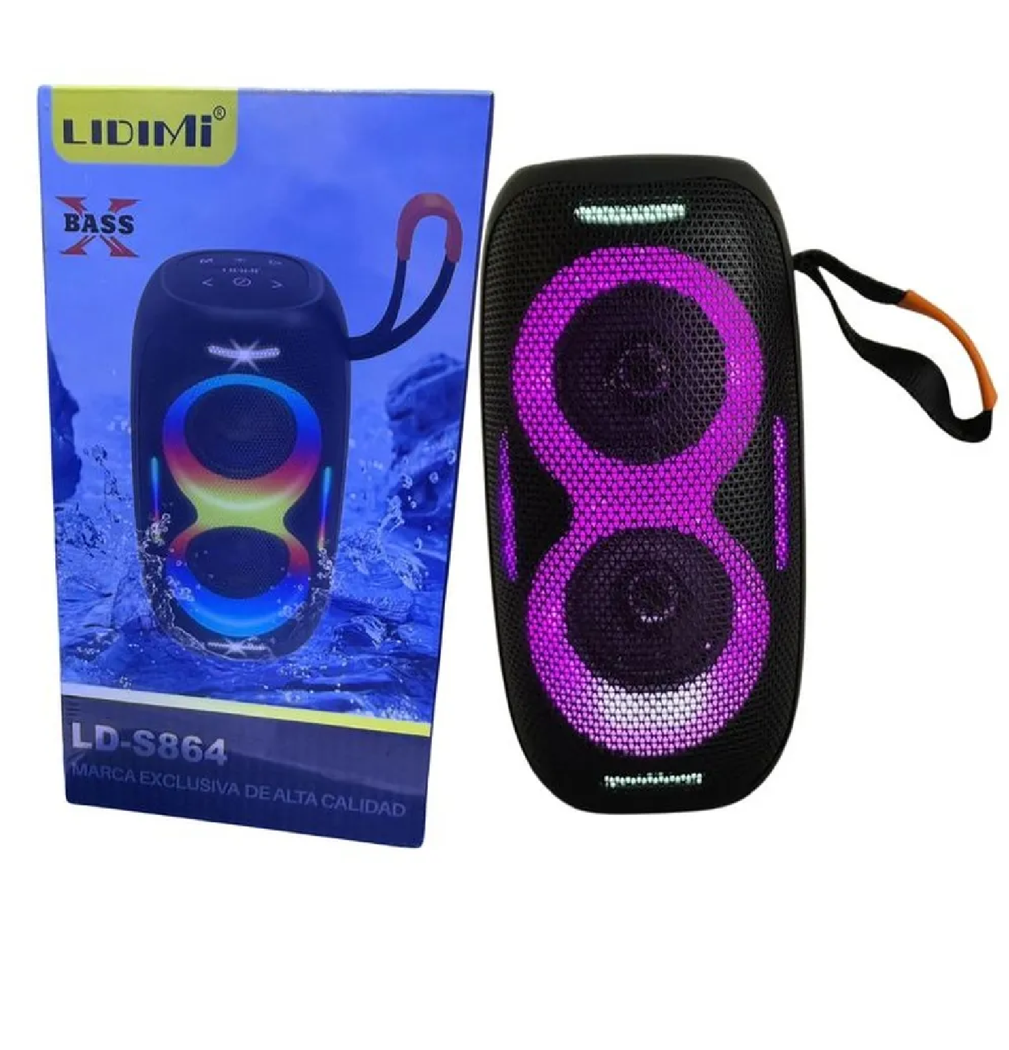 PARLANTE PORTÁTIL LIDIMI LD-S864 20W BLUETOOTH CON LUCES RGB - 5