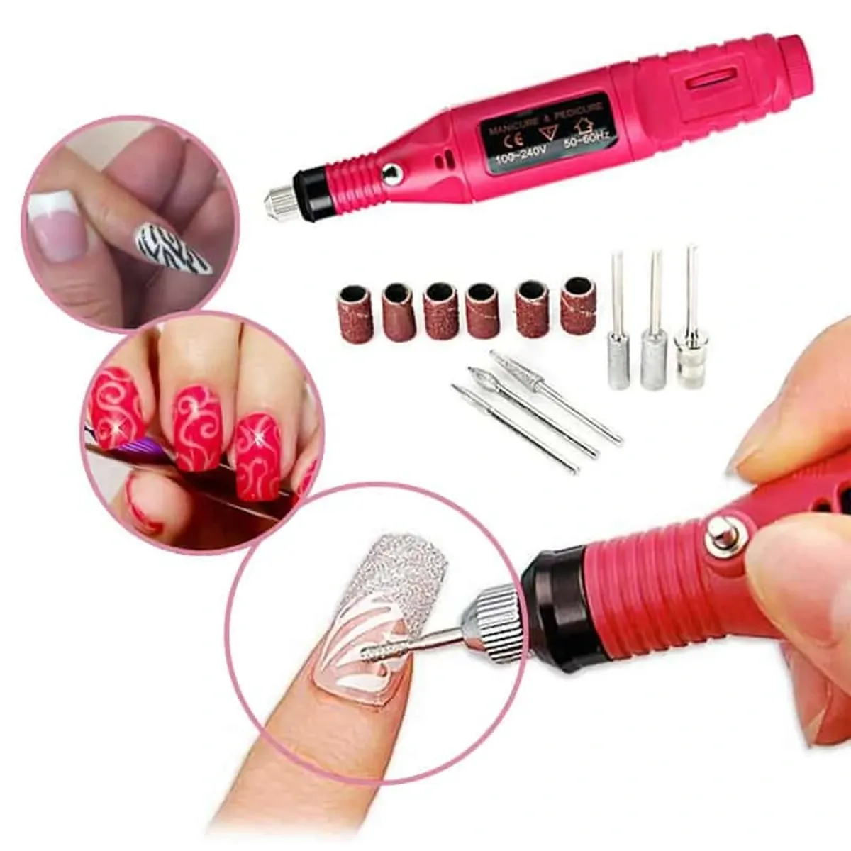 TALLADOR Y PULIDOR ELÉCTRICO REGULABLE PARA UÑAS MANICURA Y PEDICURA - 5