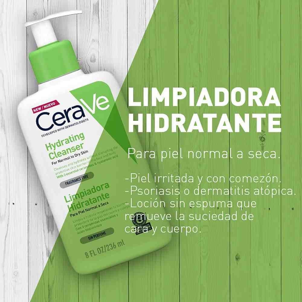 TRATAMIENTO FACIAL CERAVE LIMPIADOR HIDRATANTE 236 ML - 3