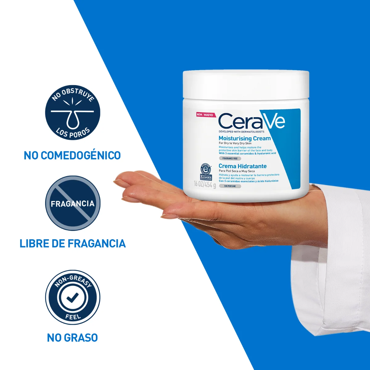 TRATAMIENTO FACIAL CERAVE CREMA HIDRATANTE 340 GR - 3