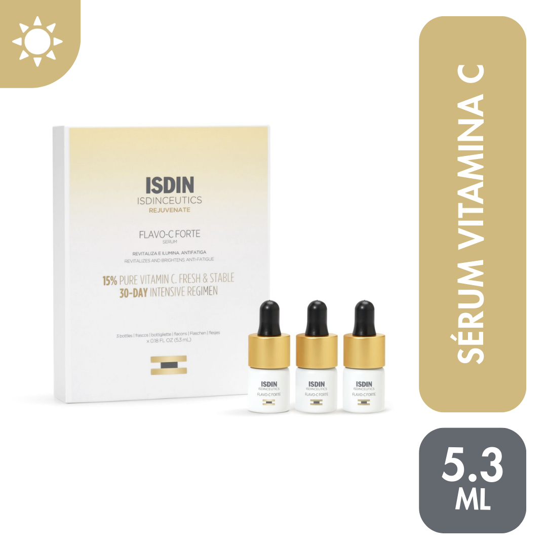 SET TRATAMIENTO FACIAL ISDIN FLAVO C SERUM FORTE 3 X 5.6 ML - 1