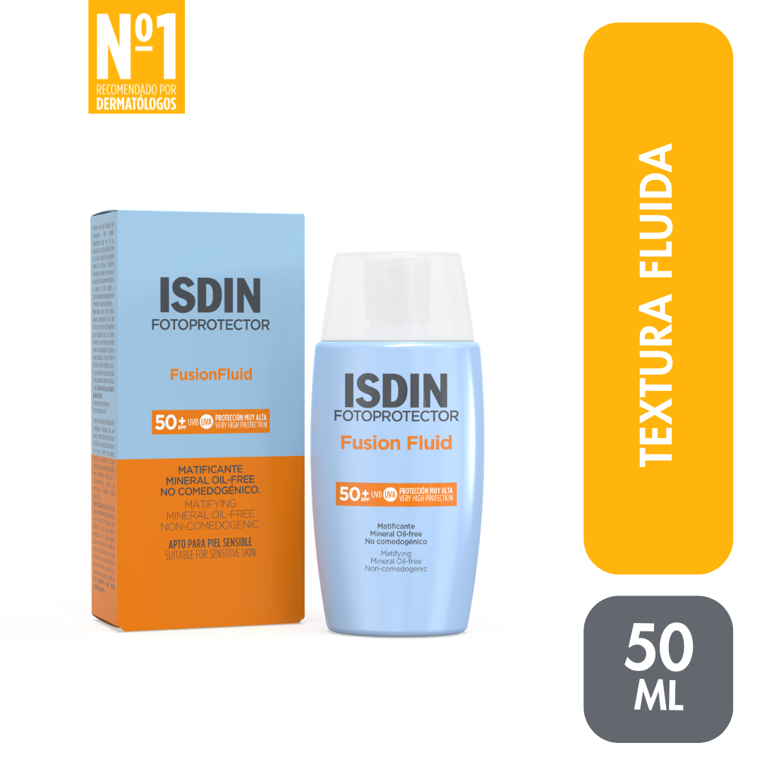 PACK 3 TRATAMIENTO FACIAL ISDIN FOTOPROTECTOR FUSION FLUID SPF50 + 50 ML - 2