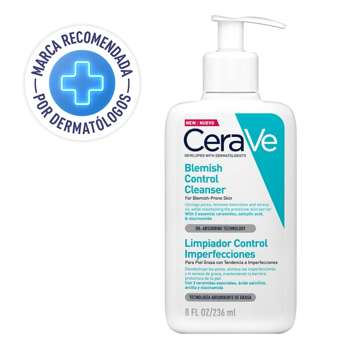 TRATAMIENTO FACIAL CERAVE BLEMISH CONTROL CLEANSER 236 ML - 1