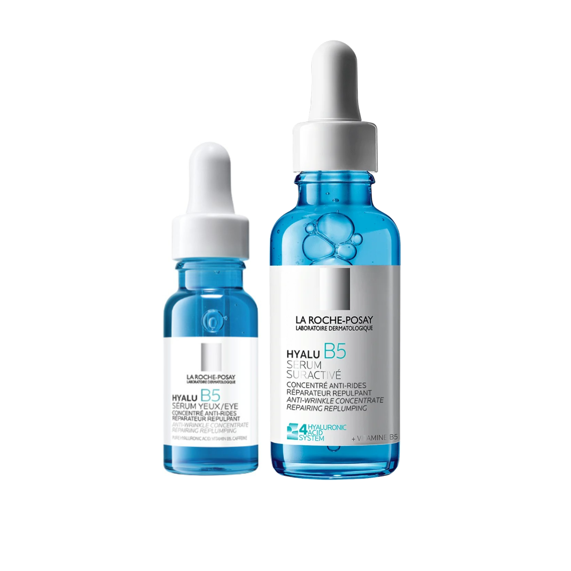 SET TRATAMIENTO LA ROCHE POSAY DUO HYALU REPARADOR ANTIARRUGAS SERUM FACIAL OJOS 45 ML - 1