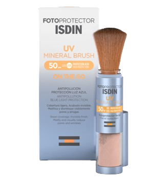 SET TRATAMIENTO FACIAL ISDIN FOTOPROTECCION COMPLETA FUSION FLUID + MINERAL SUN BRUSH - 4