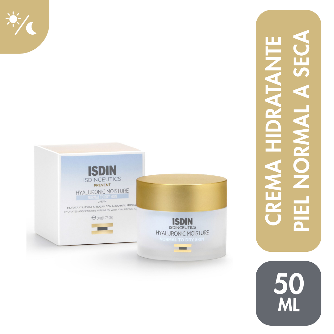 TRATAMIENTO FACIAL ISDIN CEUTICS HYALURONIC MOISTURE PIEL NORMAL A SECA LANZAMIENTO 50 GR - 1