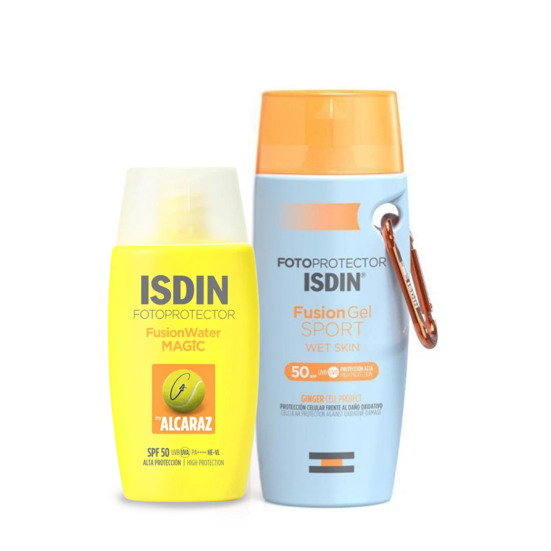 SET FOTOPROTECCIÓN PARA DEPORTES: FUSION GEL SPORT SPF50 100ML + FUSION WATER BY ALCARAZ SPF50 50 ML - 1