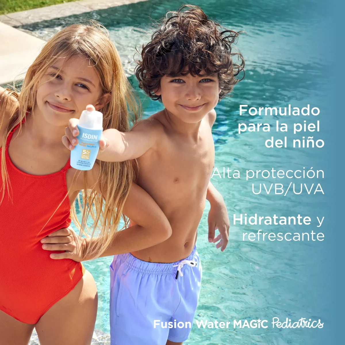3 FOTOPROTECTORES ISDIN PEDIATRICOS FUSION WATER 50+ X 50 ML - 4
