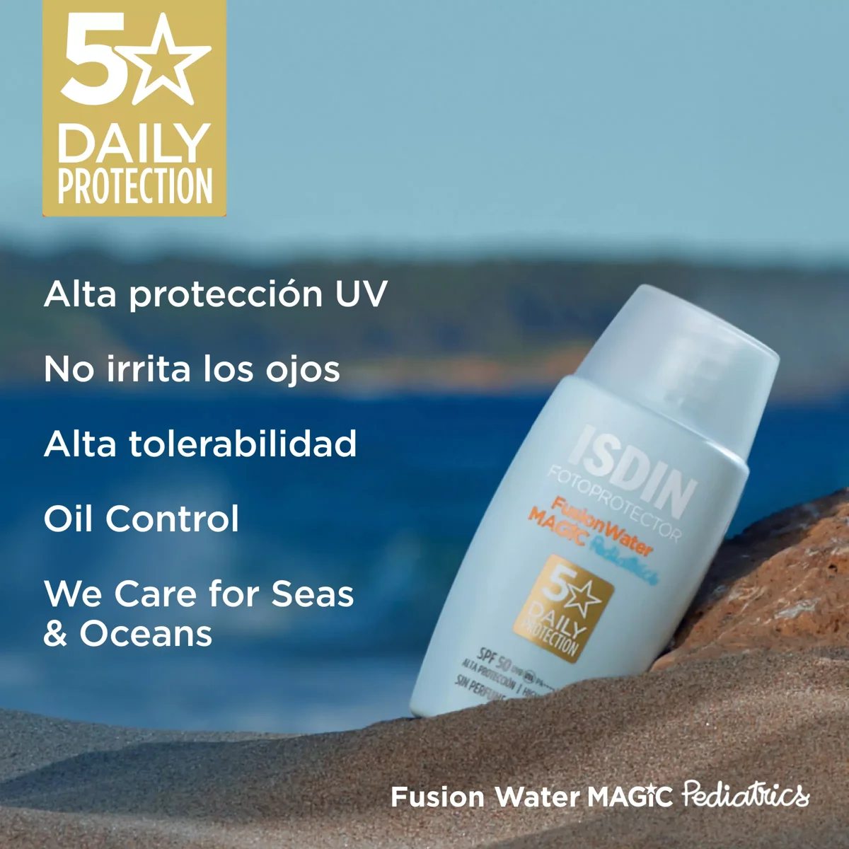 3 FOTOPROTECTORES ISDIN PEDIATRICOS FUSION WATER 50+ X 50 ML - 5