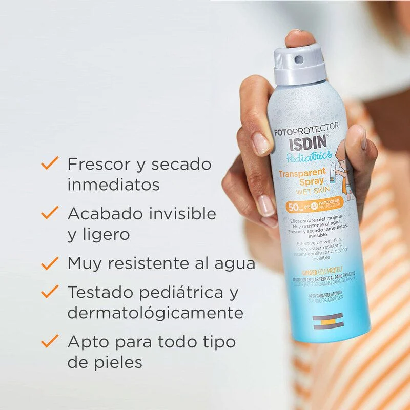 ISDIN FOTOPROTECTOR TRANSPARENT SPRAY WET SKYN PEDIATRICS SPF50+ 250ML - 2