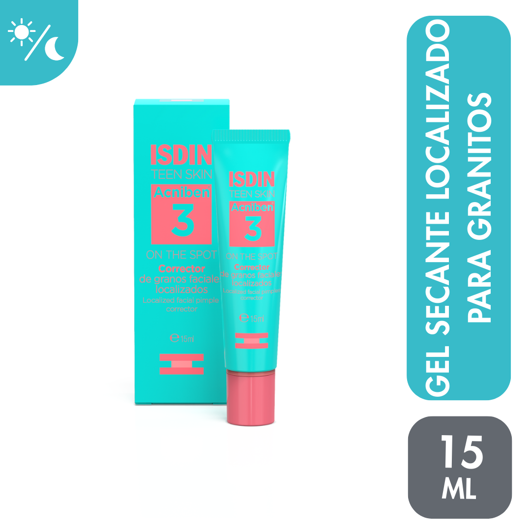 ISDIN ACNIBEN ON THE SPOT 15ML - GEL CORRECTOR DE GRANOS FACIALES LOCALIZADOS PARA PIEL GRASA/TENDENCIA ACNÉICA - 1
