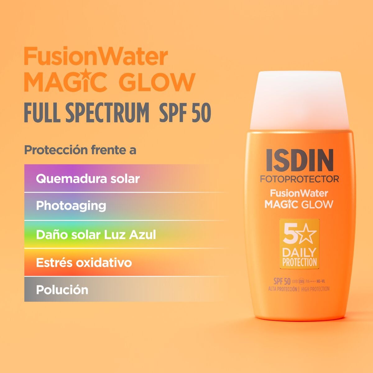 FOTOPROTECTOR ISDIN FUSION WATER MAGIC GLOW SPF50 - 50ML - 3