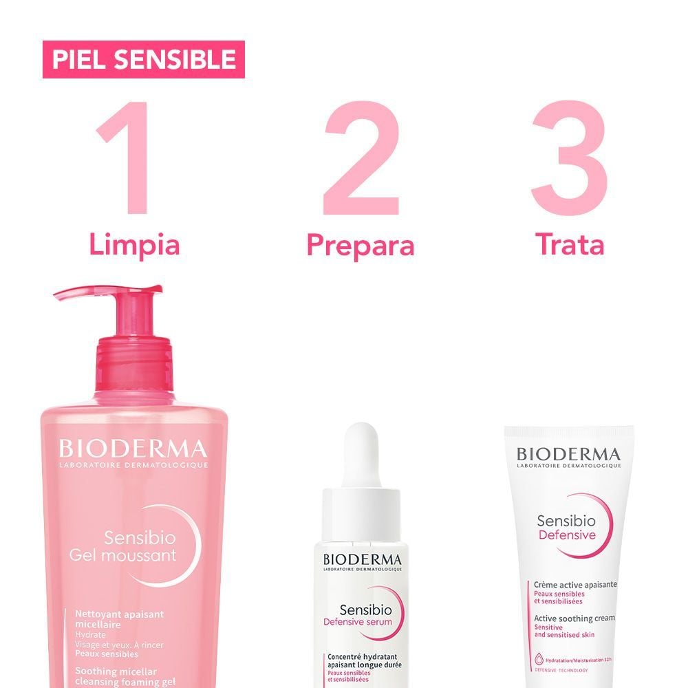 DÚO SENSIBIO GEL MOUSSANT 500 ML- PARA PIEL SENSIBLE - 3