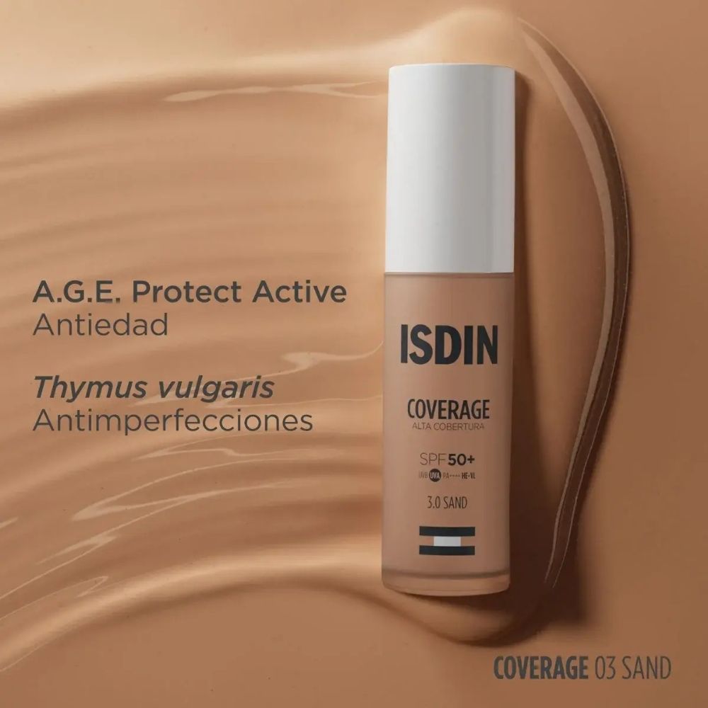 BASE DE MAQUILLAJE ISDIN COVERAGE 3.0 SAND SPF50+ 30 GR - 5