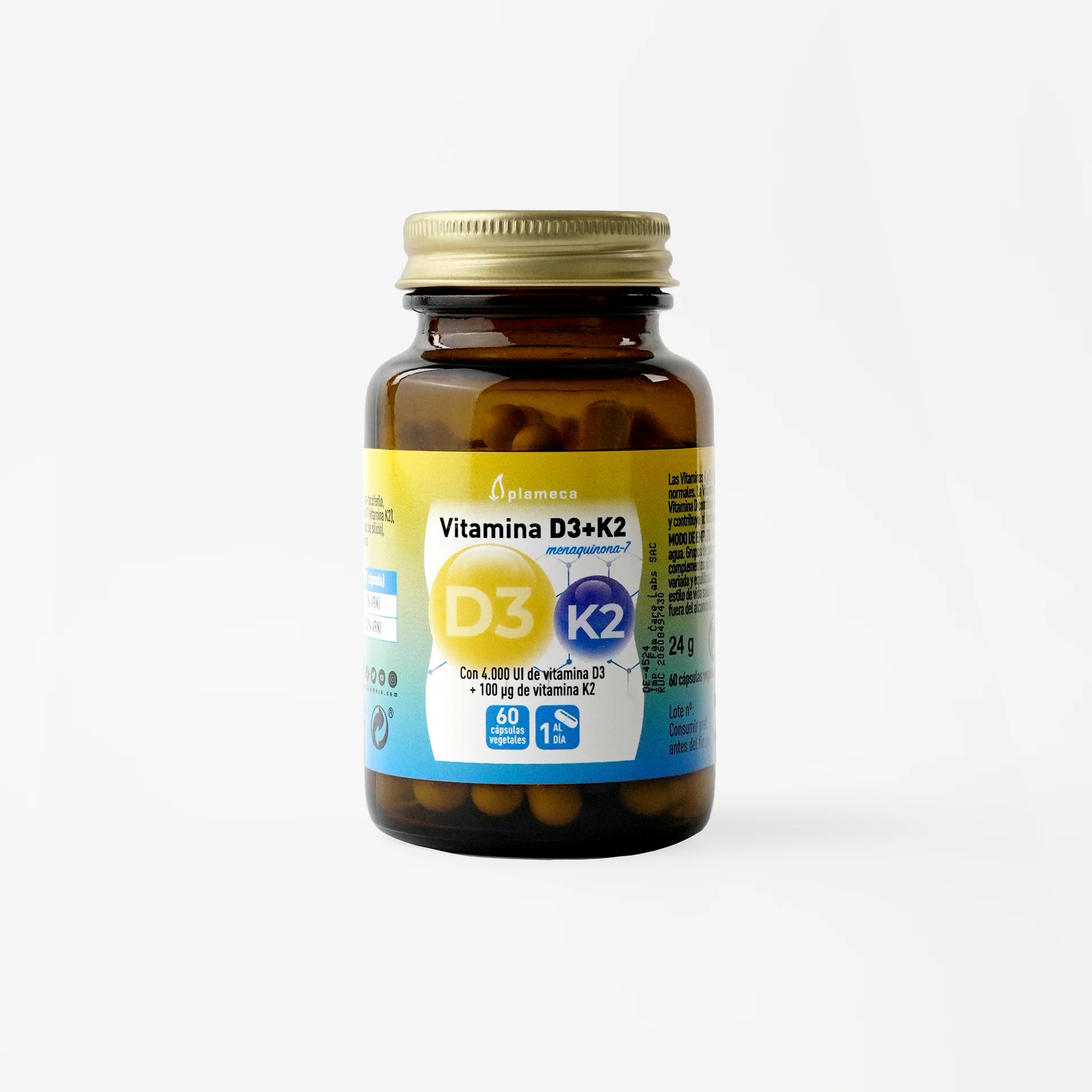 VITAMINA D3+K2 X 60 CAPS - 1