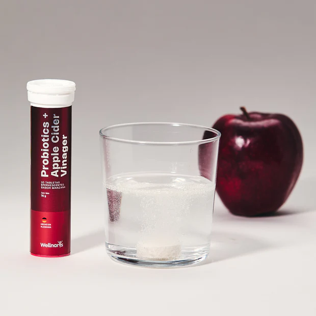 WELLNARIS PROBIOTICS + APPLE CIDER VINEGAR SABOR MANZANA (WELLNARIS) TUBO X 10 TAB GUD - 3