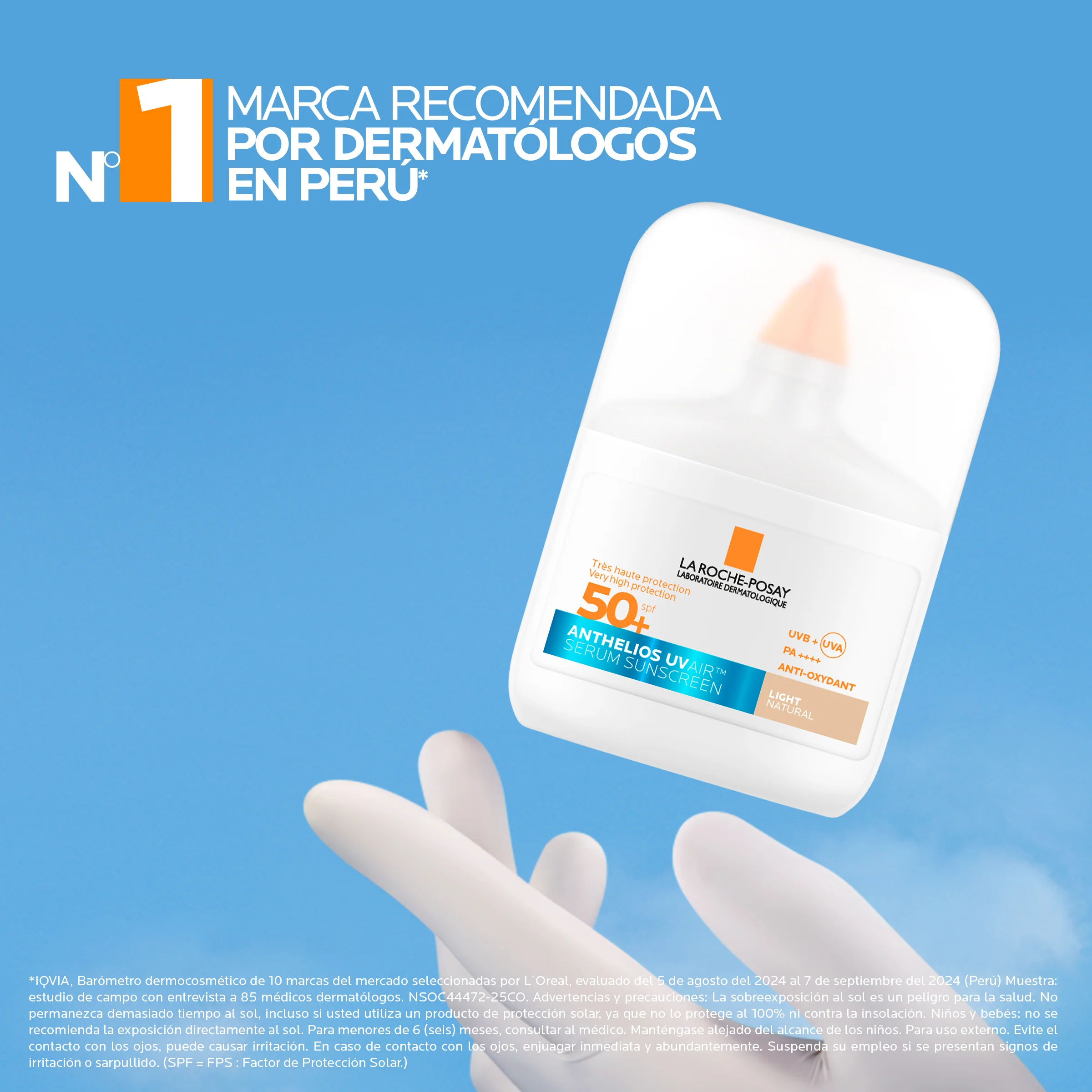 LA ROCHE POSAY PROTECTOS SOLAR ANTHELIOS UV AIR LIGERO FPS 50+ 50ML - 6