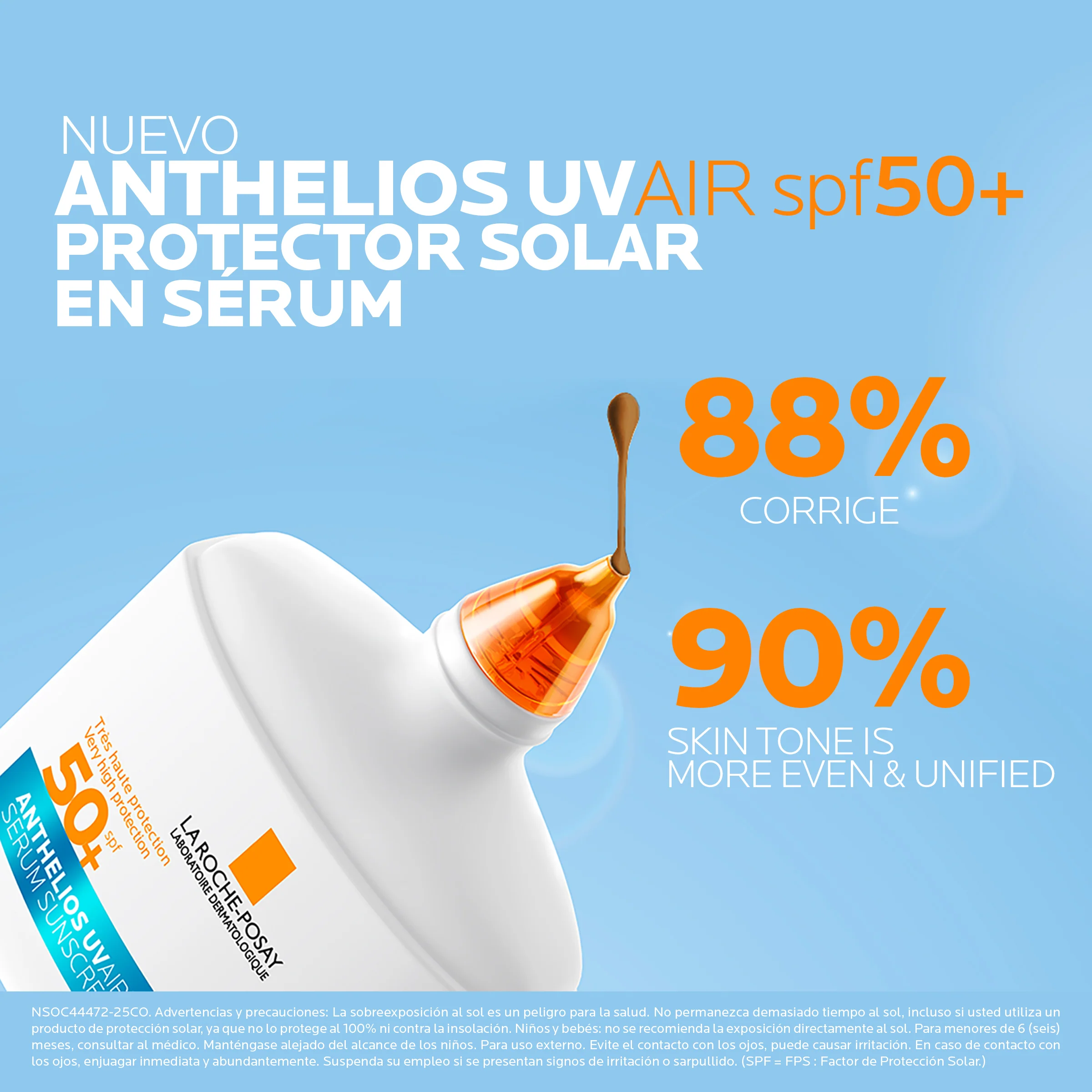 LA ROCHE POSAY PROTECTOR SOLAR ANTHELIOS UV AIR DARK FPS 50+ 50ML - 8