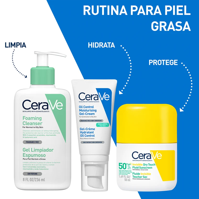 CERAVE PROTECTOR SOLAR FLUIDO INVISIBLE OIL CONTROL SPF50+ 50ML - 4