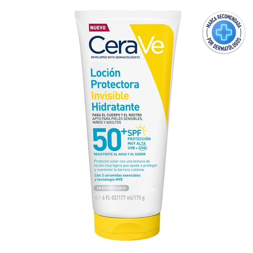 CERAVE PROTECTOR SOLAR LOCION INVISIBLE HIDRATANTE SPF50+ 177 ML - 1