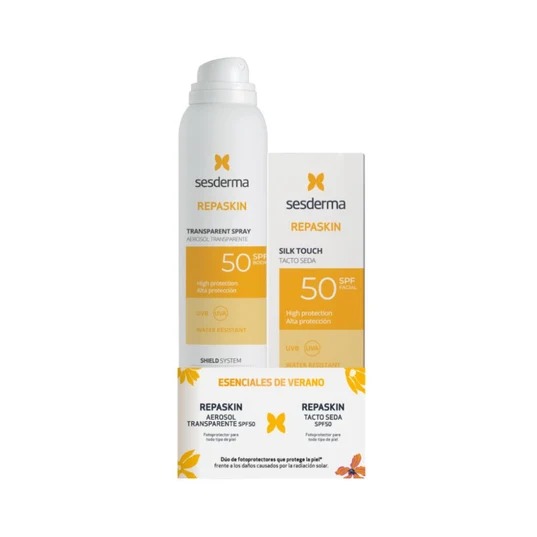 SESDERMA DUO ESENCIALES DE VERANO (REPASKIN TACTO SEDA + AEROSOL) - 1