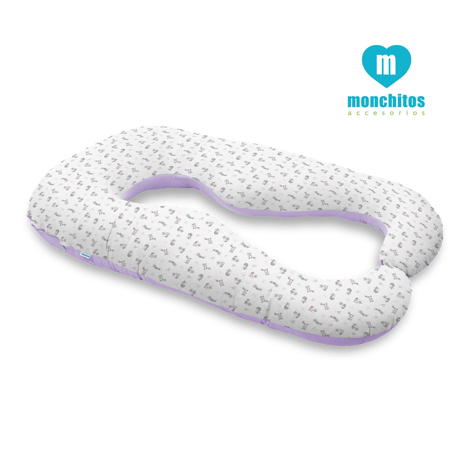 ALMOHADÓN MONCHITOS ACCESORIOS ZORRITOS LILA - 2
