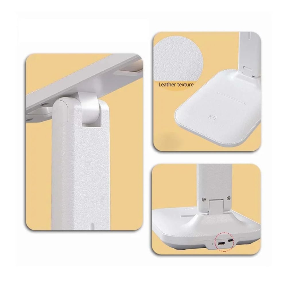LÁMPARA DE ESCRITORIO USB TOUCH MINIMALISTA SOFISTICADA ESCRITORIO CELULAR BLANCO - 3