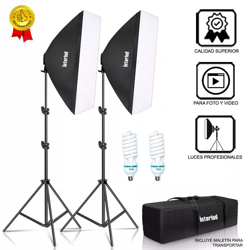 KIT ILUMINACIÓN INTERLUD SOFT BOX PARANTES PROFESIONAL FYI260011  - 1