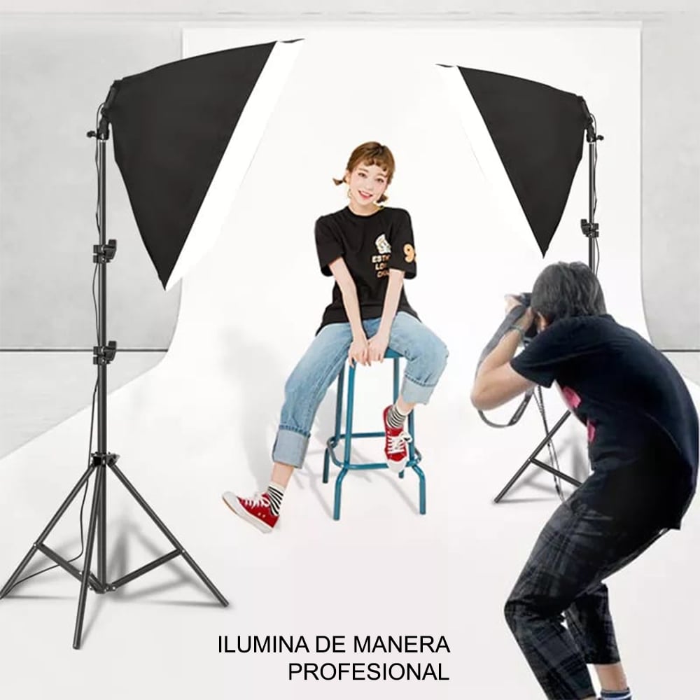 KIT ILUMINACIÓN INTERLUD SOFT BOX PARANTES PROFESIONAL FYI260011  - 2