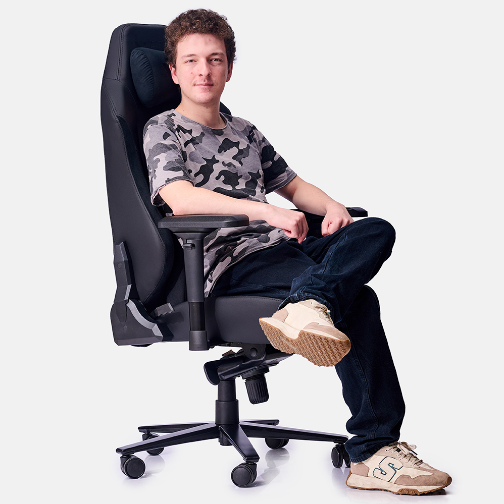 SILLA VENTURE SIDE GRIS GAMER PRIME ASH CUERO ALMOHADILLA INTELIGENTE MAGNETICA RECLINABLE - 7