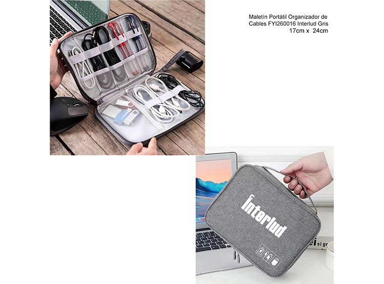 Bolsa De Viaje Acolchada Para Monitor - Para Pantallas De 24 A 27 Pulgadas - Material Impermeable Con Bolsillos - Color Gris