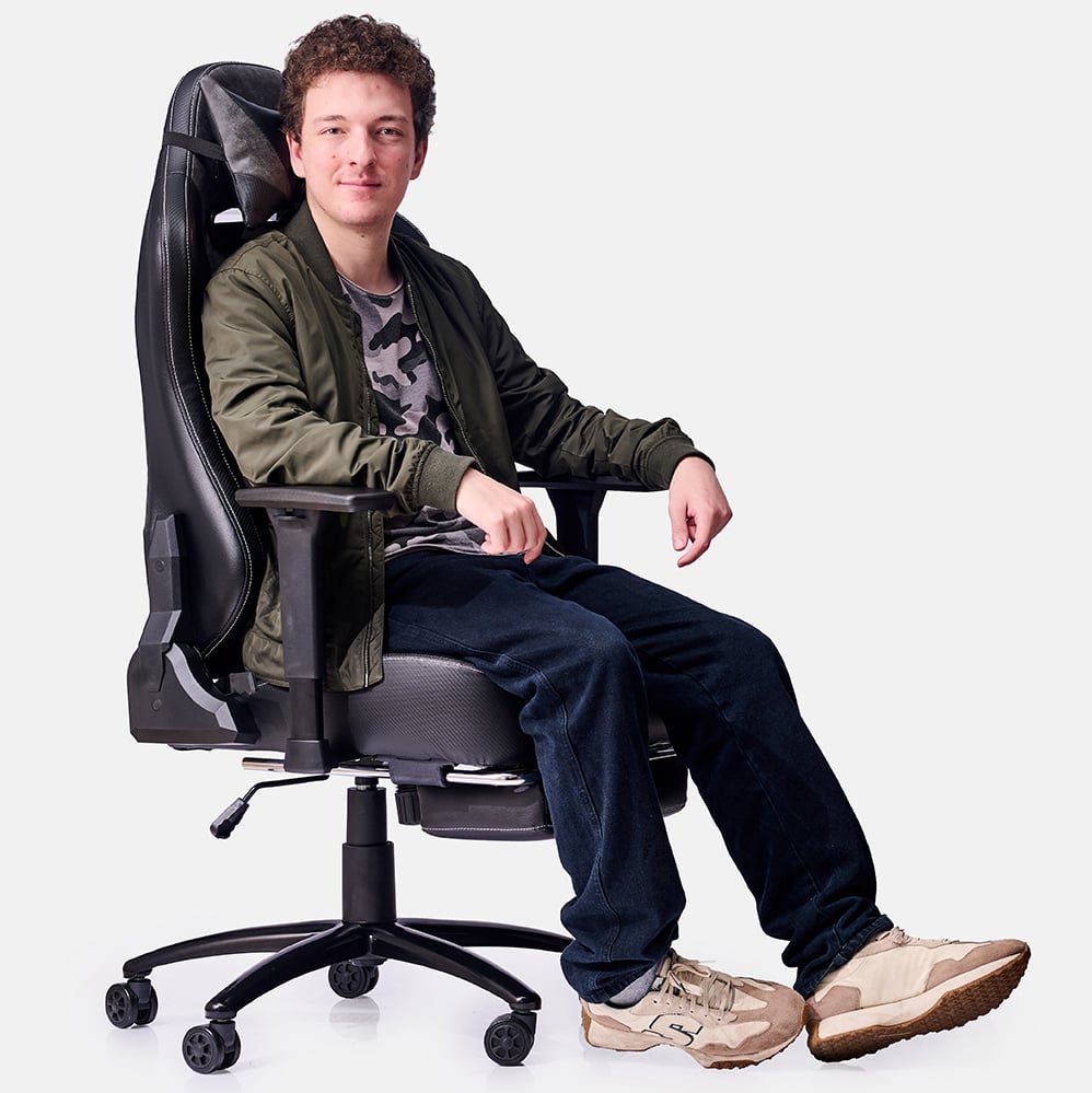 SILLA DREIZT VERDE GAMER HEROES SERIES LAND PREMIUM ALTA CALIDAD RECLINABLE CON POSAPIES GAS LIFT CLASE 4 - 7