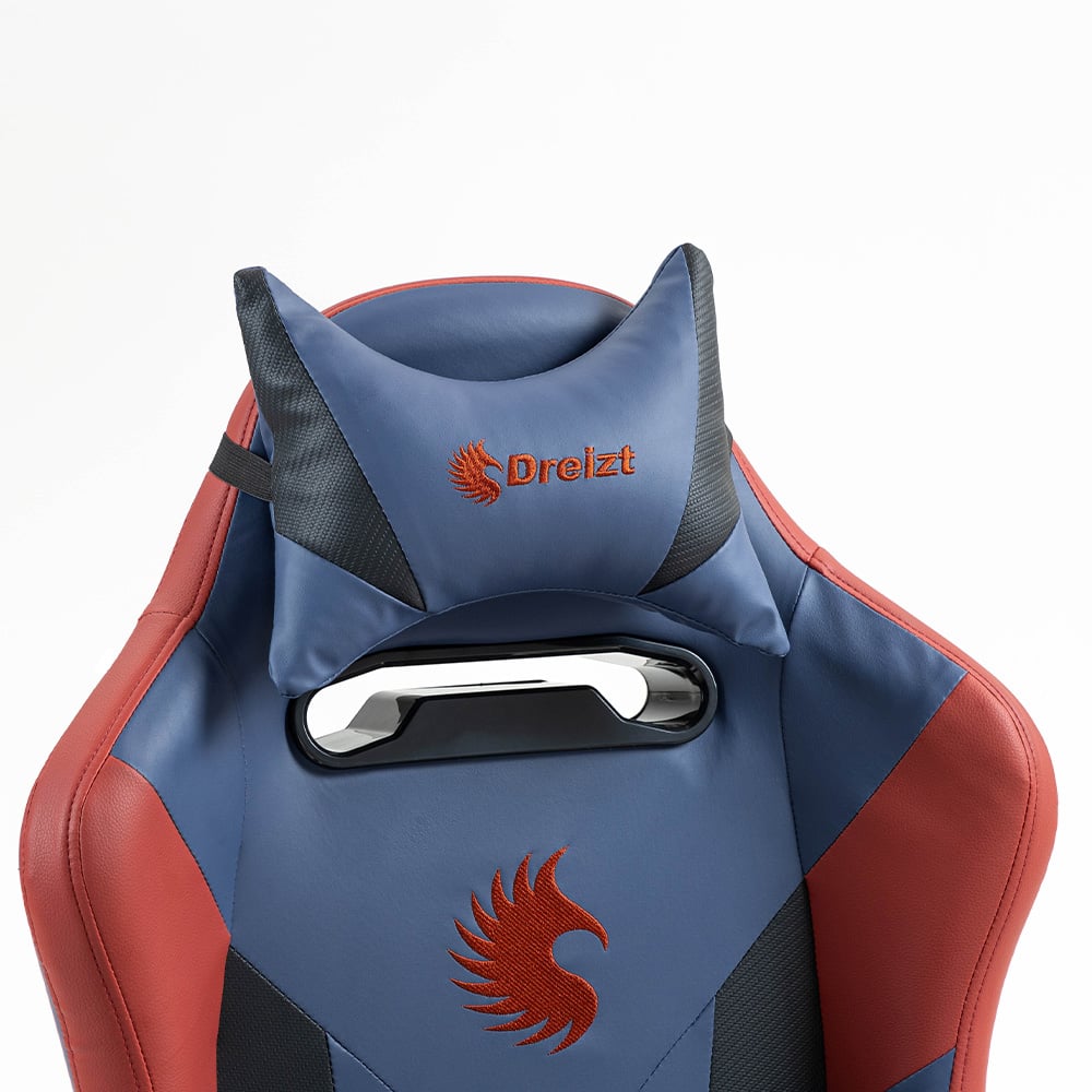 SILLA GAMER DREIZT HEROES SERIES AZUL DARK PREMIUM ALTA CALIDAD RECLINABLE CON POSAPIES GAS LIFT CLASE 4 - 2