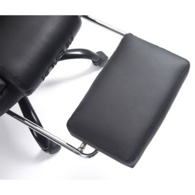 SILLA ERGONOMICA DE OFICINA GERENCIAL CON BASE DE ACERO ROMA KOMSUM NEGRO - 6