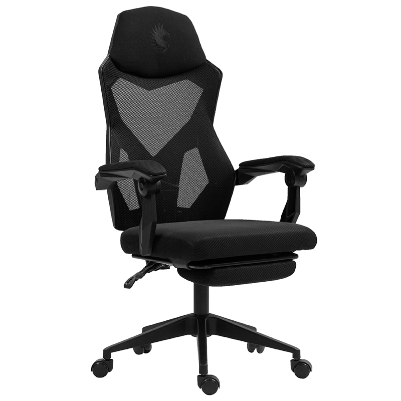 SILLA GAMER DREIZT NEGRO MESH XL RECLINABLE CON POSAPIÉS GAS LIFT CLASE 3 - 1