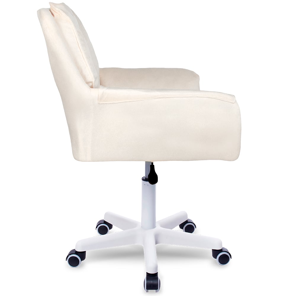 Silla Giratoria de Escritorio Oficina Buckingham Vanity Beige Crema - 3