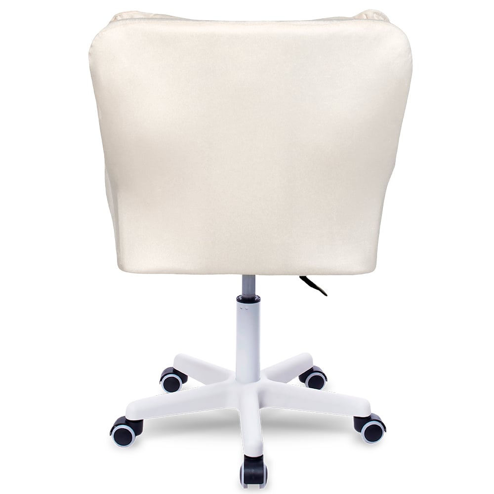 Silla Giratoria de Escritorio Oficina Buckingham Vanity Beige Crema - 4