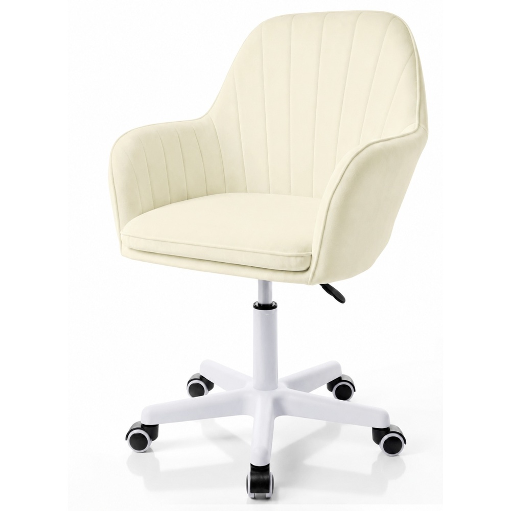 SILLA GIRATORIA DE ESCRITORIO OFICINA BUCKINGHAM SOFT BLANCA - 1